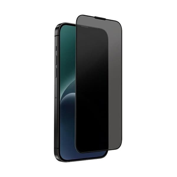 Härdat glas - UNIQ - iPhone 15 Pro Max - Optix Privacy - Med applicator - Antispionage