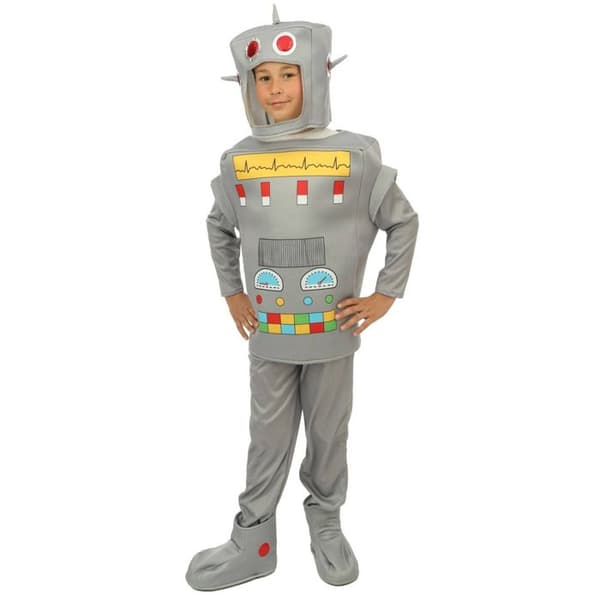 Robotdräkt - LILLA CLOWN - Barn - 5/6 år - Grå - 4 delar