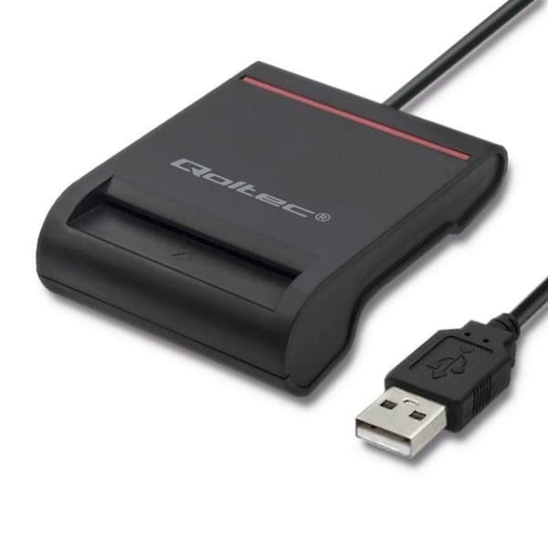 Qoltec Smart chipkortskanner USB 2.0 Plug-play - 5901878506425