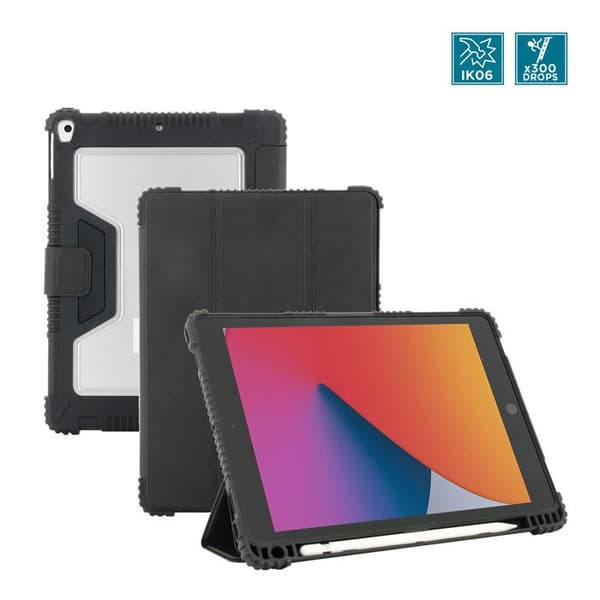 Tabletfodral - MOBILIS - iPad 10.2" (7:e/8:e/9:e gen.) - Folio - Robust skal - Svart