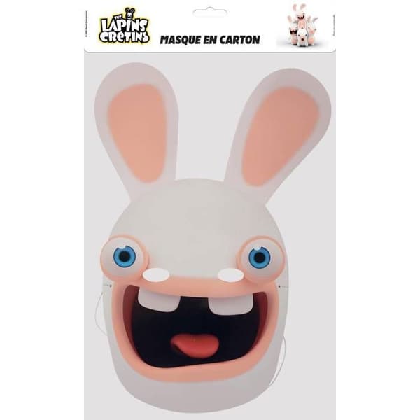 Mask - Galna Kaniner - Rosa - Barn - Papp