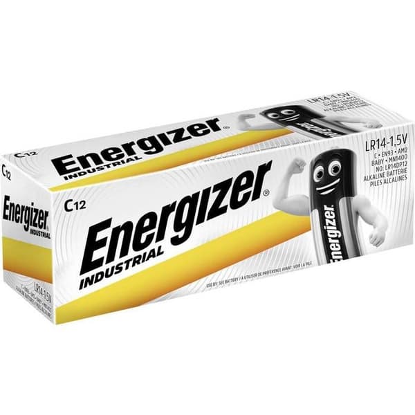 Paket med 12 Energizer C LR14 batterier