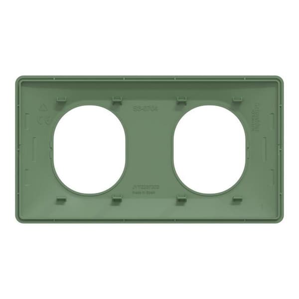 Dubbel oval platta, SCHNEIDER ELECTRIC, skogsgrön