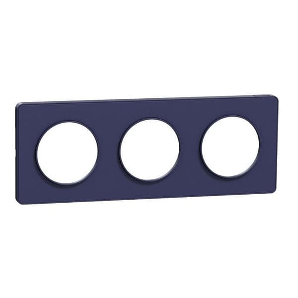 Platta - SCHNEIDER - Odace Touch - Kobalt - 3 poster - Hor./Vert. 71 mm