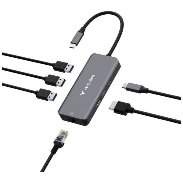 VERBATIM HUB USB-C 6PORT RJ45