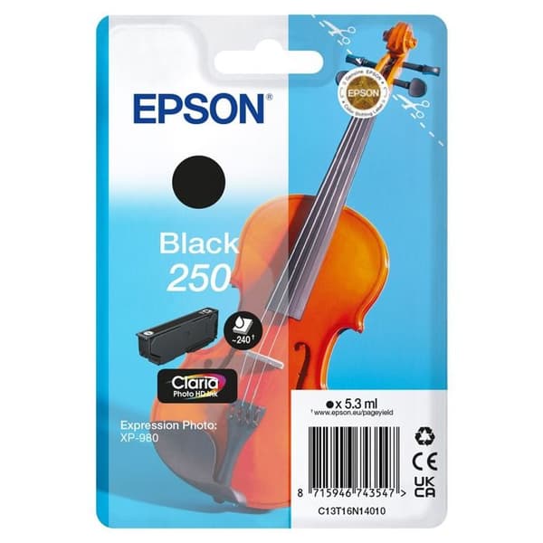 Epson 250 VIOLIN BK ALARM bläckpatron