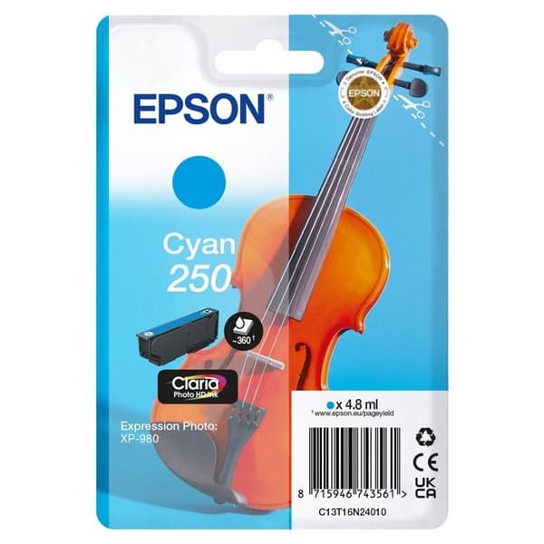 Epson 250 VIOLIN CYAN BLÄCKKASSA