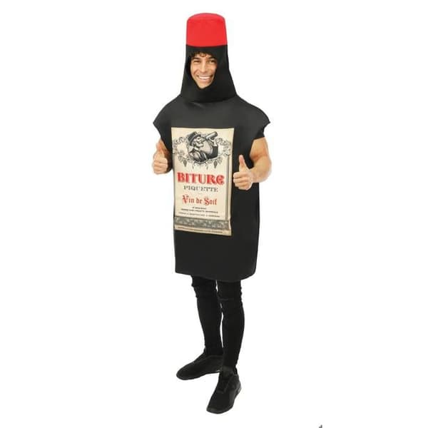 Kostym - LITEN CLOWN - Vinflaska - Polyester - Lätt och bekväm - Tunika ingår