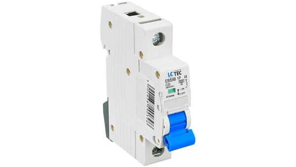 Dvärgbrytare 1P C 20A 6kA AC LC-Tec EBS9B-1C/20 LCTEC-EBS9B-1C/20