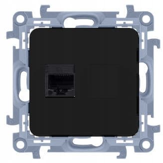 ENKELT COMPUTERSTIK RJ45 SORT MAT C51.01/49 SIMON 10