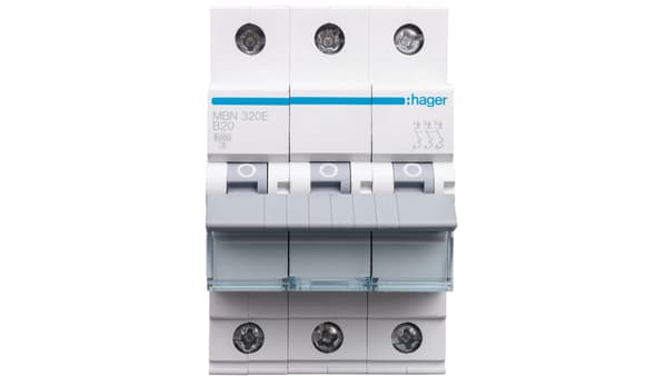 Automatsikring 3P B 20A 6kA AC MBN320E HAGER