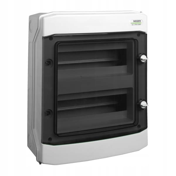 KAPSLAT CENTRALSKÅP IP65 2x12 MODULER RÖKFÄRGAD DÖRR NOARK
