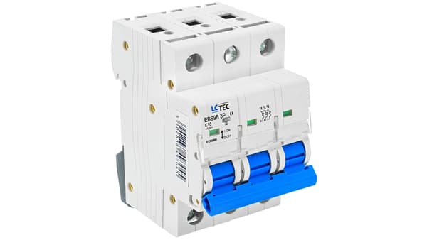 Automatsikring 3P C 10A 6kA AC LC-Tec EBS9B-3C/10 LCTEC-EBS9B-3C/10