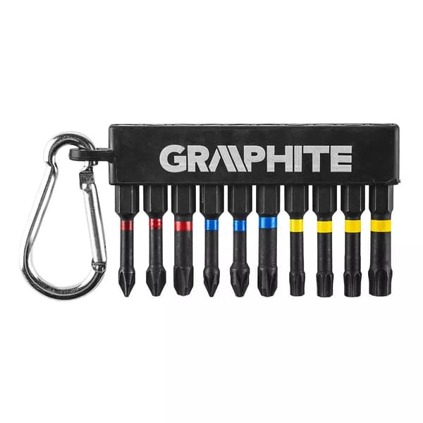 Sæt slagfaste bits 10 stk. 56H562 GRAPHITE