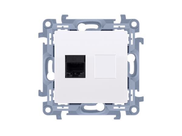 Computerstik enkelt RJ45 kat.5e hvid C51.01/11 SIMON