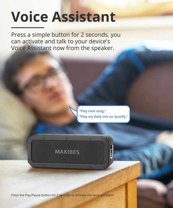 Begagnad MAKIBES M2 Vattentät Bluetooth-högtalare - 40W - 70% Som Ny