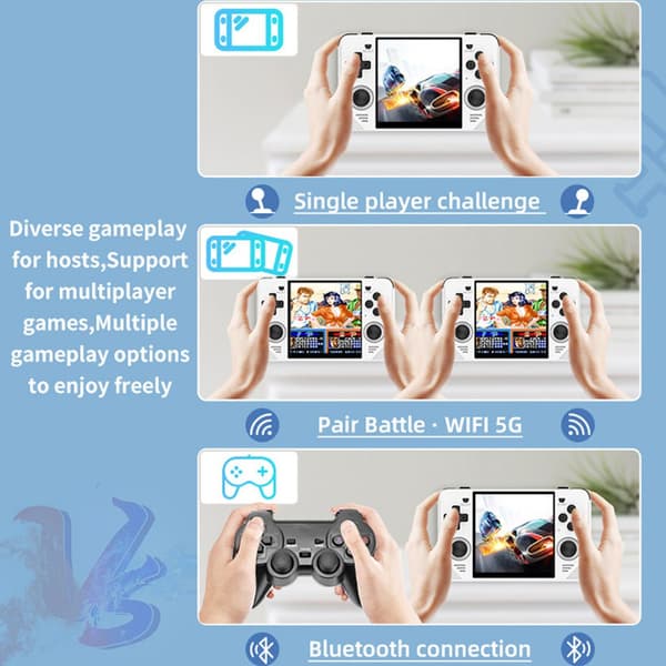 [7/10 Skick] Powkiddy RGB30 Handhållen spelkonsol - 4" 720x720 IPS, Linux, 4100mAh batteri