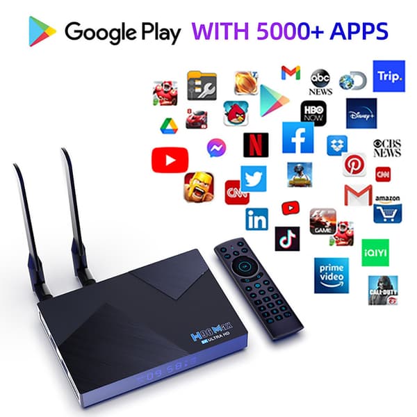 [7/10 skick] H96 MAX V58 Android TV -box – 8K-dekodning, 8 GB RAM, 64 GB ROM, Wi-Fi 6, Android 12