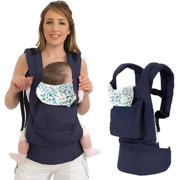 (Blå) Ergonomisk bæresele - MÆRKE - Model - Blå - Baby - Bomuldslærred