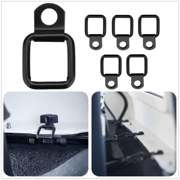 NEUFU 6 stk. svarte D-ringer D-ringer Cargo til Jeep