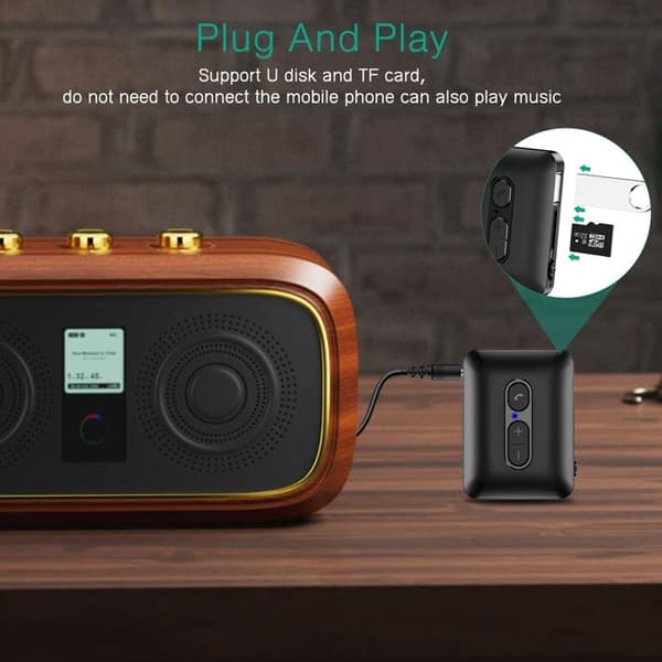 Bluetooth-sender/mottaker, trådløs Bluetooth-adapter, Bluetooth 5.4-lydadapter, musikkmottaker