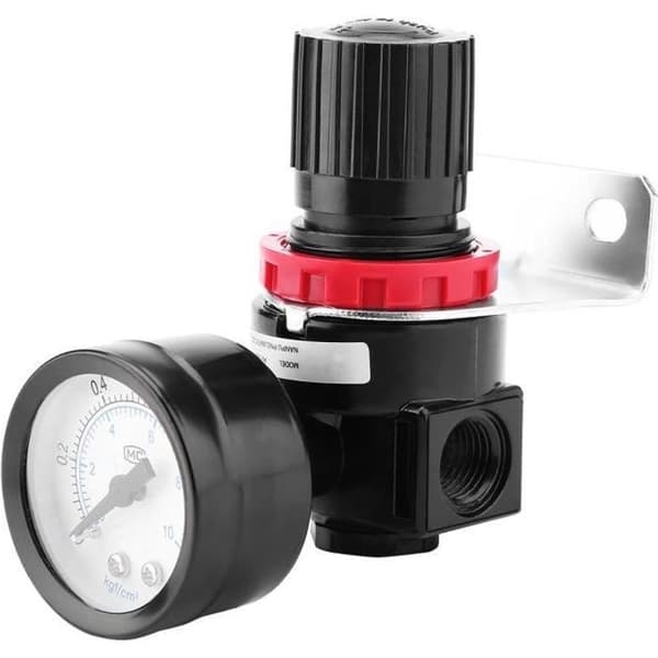 Tryckregulator, AR2000 pneumatiskt manövrerad kompressor, övertrycksventil med tryckmätare