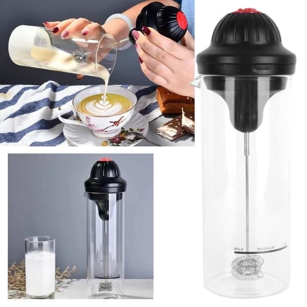 Mælkeskummer - PWSHYMI - Elektrisk - Rustfrit stål - 450 ml - Bærbar