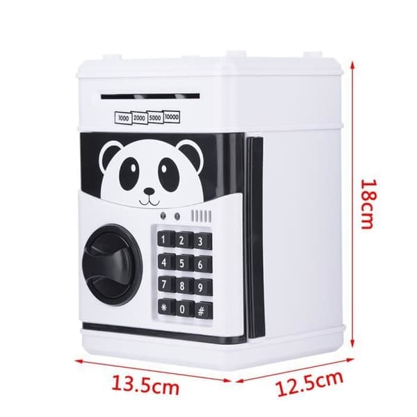 Panda spargris säker med disk