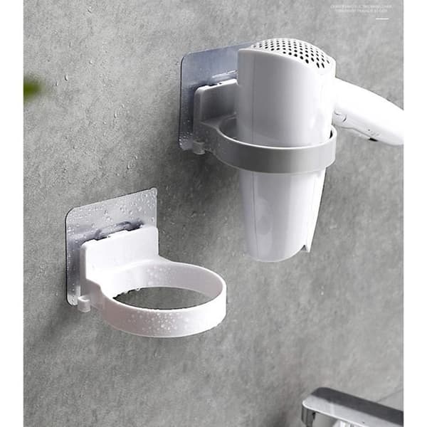 Hårfønerholder - Uspesifisert - 3 stk - Grå - ABS-plast - Diameter 8,9 cm