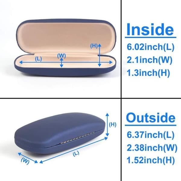 Set med 2 styva fodral för glasögon