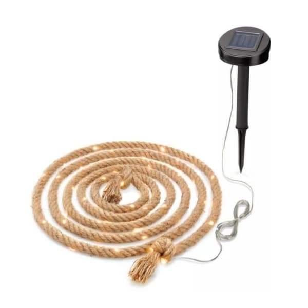 Solcellsljusslinga - ESOTEC - Rep - 60 LED-lampor - 4,5 m - Varmvit