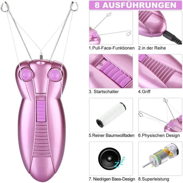 Elektrisk ansigtshårfjerner til kvinder, epilator til kvinder, barbermaskine til ansigtshårfjerning