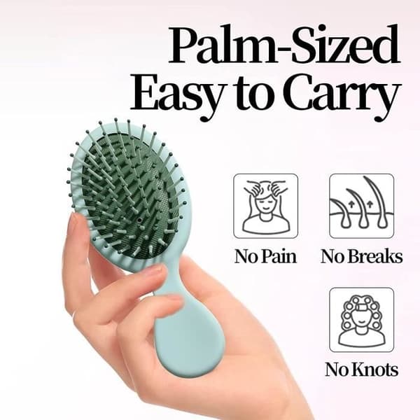 Hårborste - Ej specificerad - Liten - Ergonomisk - Antistatisk - Grön