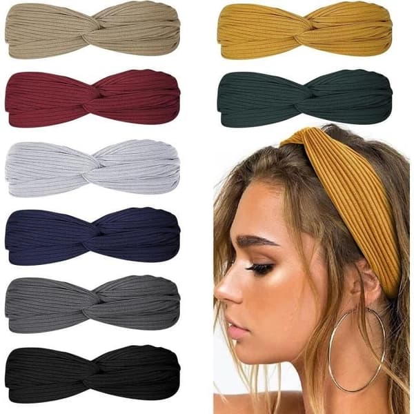 Boho Hårbånd - 8 Stykker - Elastik - Skridsikker - Komfortabel