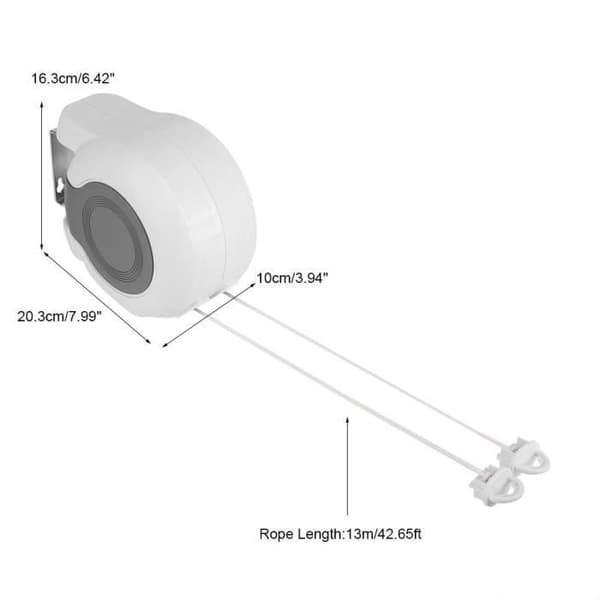 Veggmontert rulletørker 2 x 13 m