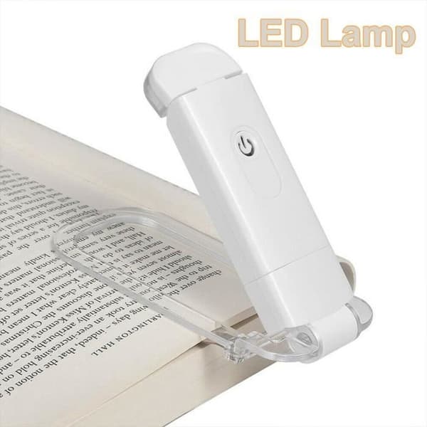 Bokformet bordlampe med USB-lading - Hvit 1