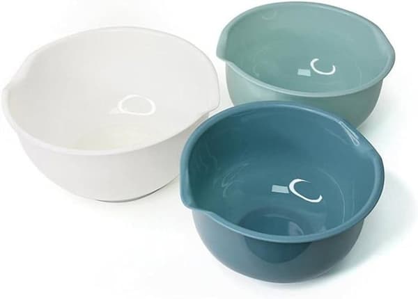Set med 3 blandningsskålar - Ej specificerad - Plast - Halkfri - Stapelbar - Multifunktionell