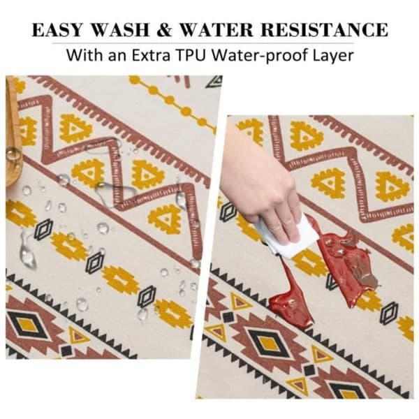 Rektangulær dug - Boho - Pletafvisende - 140x180 cm - Polyester - Vaskbar