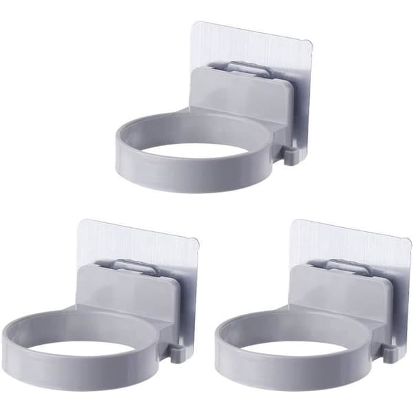 Hållare för hårtork - Ospecificerad - 3 delar - Grå - ABS-plast - Diameter 8,9 cm