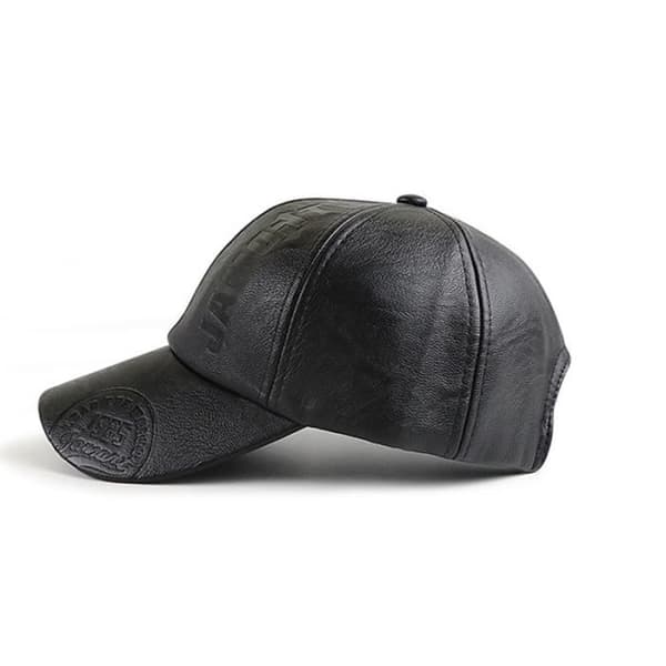 Baseballkasket - JAMONT - Vinter - PU-læder - Justerbar - Sort