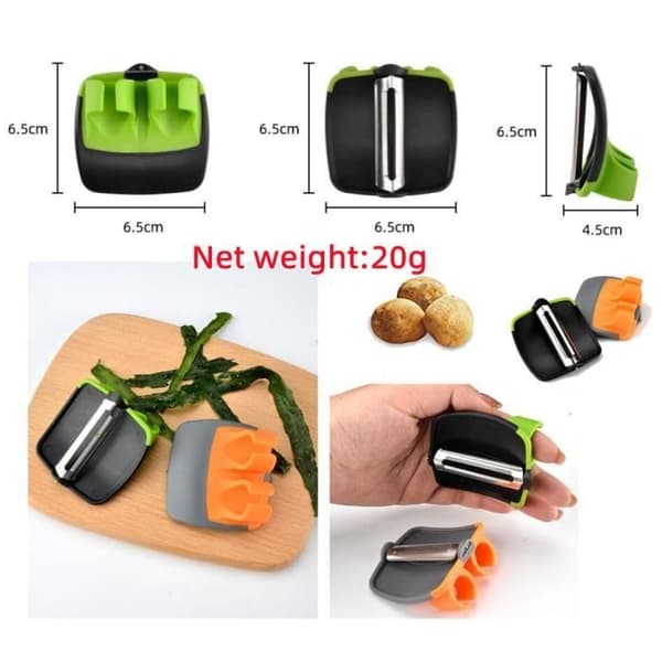 Grønnsaksskreller - Creative Universal - Rustfritt stål - Ergonomisk - Kompakt - 4 deler
