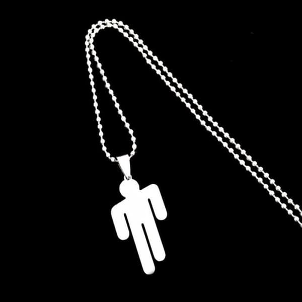Halskæde - Billie Eilish - Rundkæde - Rustfrit stål - Titaniumstålvedhæng - 70 cm