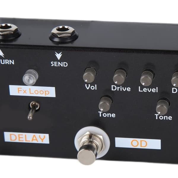Minifinker 5-tilstands effektpedal: Guitar effektpedal med 5 tilstande, reverb delay, FX loop og sampler.