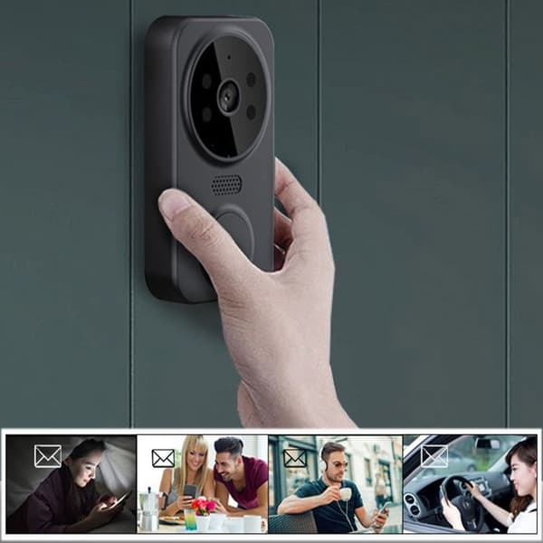 Smart utomhusdörrklocka med HD-kamera, intercom, WiFi-kontroll, avancerad dörrsäkerhet