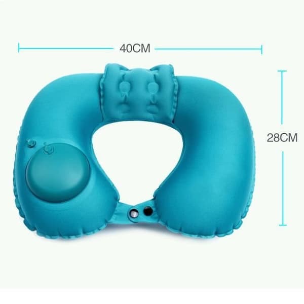 Oppustelig rejsepude, ergonomisk memory foam