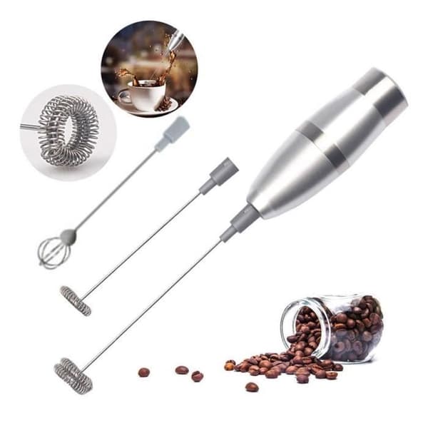 Melkeskummer - Shaker - Rustfritt stål - 19000 o/min - AAA-batterier - Eggmikser