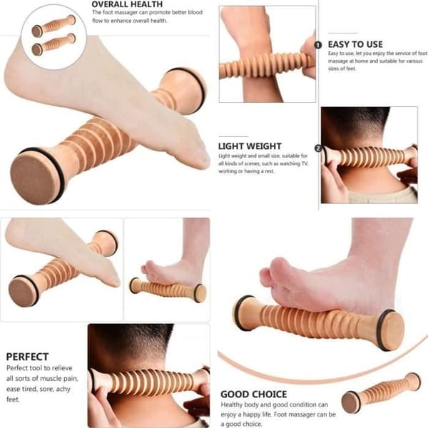 Massagerulle - Ej specificerad - 22x4x4cm - Trä - Brun - Anticelluliter