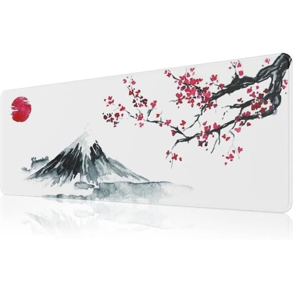 XXL japansk kunstmusematte - Skrivebordsmatte 80 x 30 cm | Skrivebordsmatte, PC-tilbehør, spillmusematte