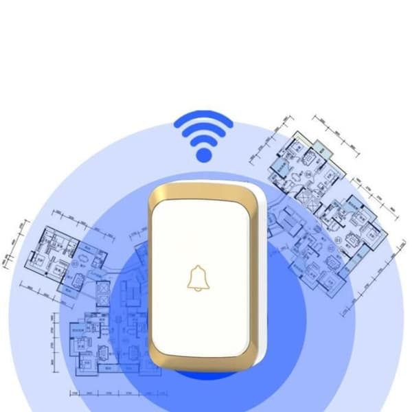 Trådløs ringeklokke 300m - Plugin-mottaker + 2 gullsendere