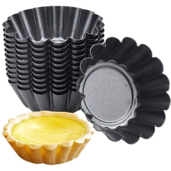Tarteforme - Ikke specificeret - 12 dele - Kulstofstål - Sort - Multifunktionel